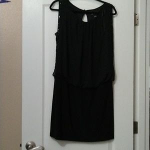 Formal black sleeveless dress
